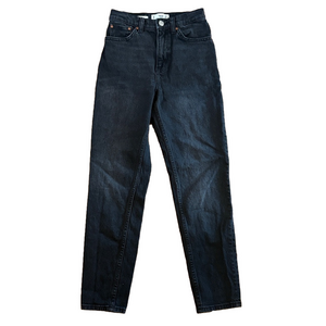 Mango Dark Gray Black Mom Jeans Size 1